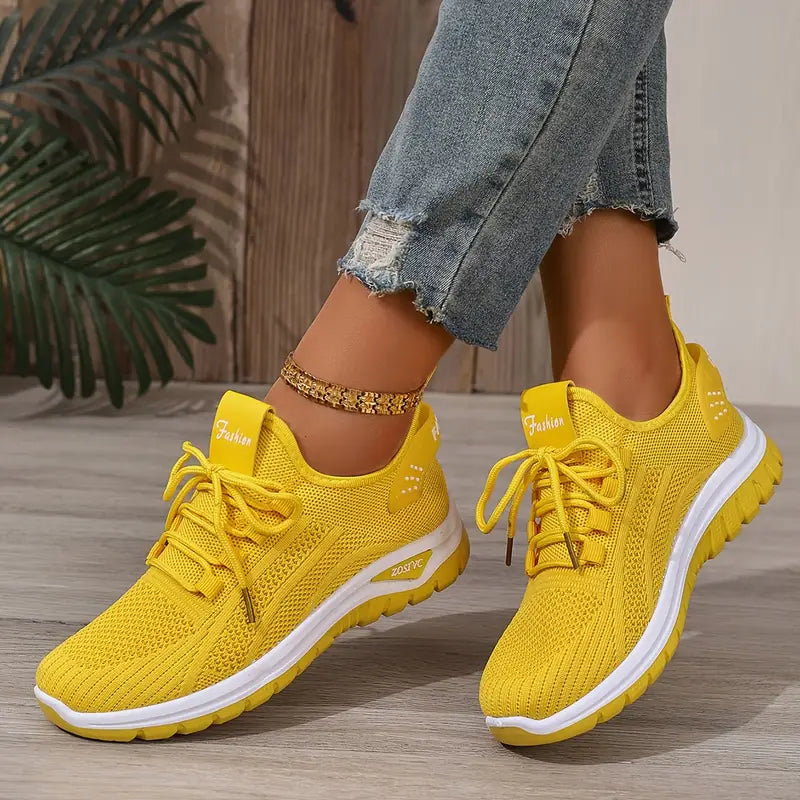 Women’s Breathable Knit Casual Sneakers – Lightweight & Minimalist Style