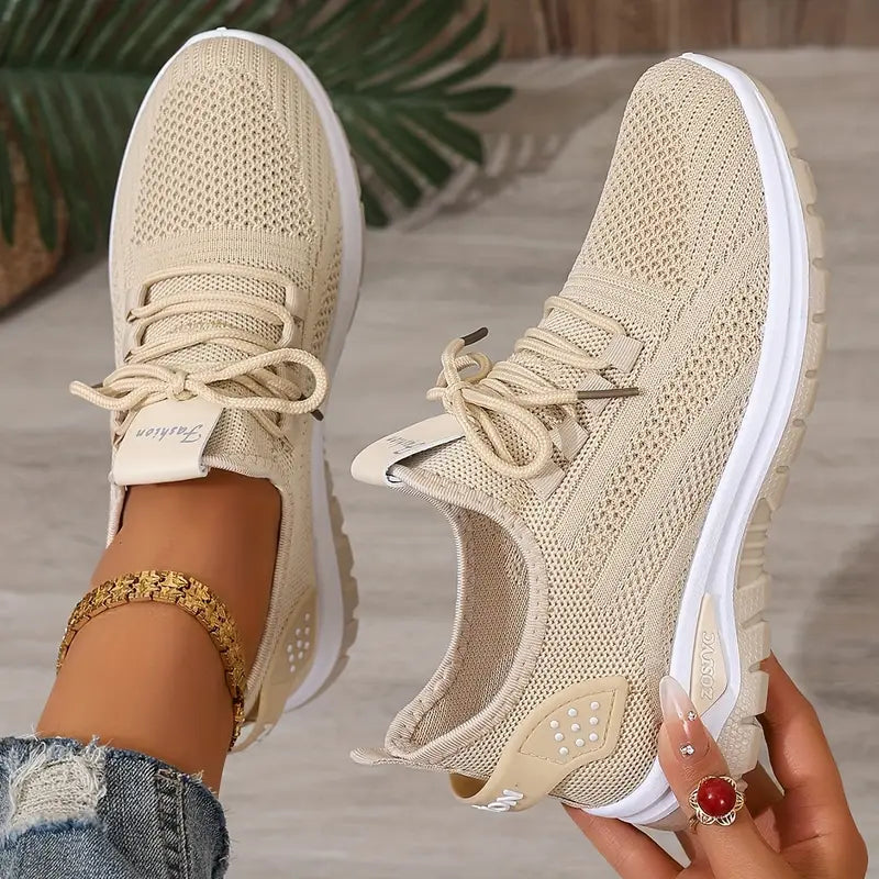 Women’s Breathable Knit Casual Sneakers – Lightweight & Minimalist Style
