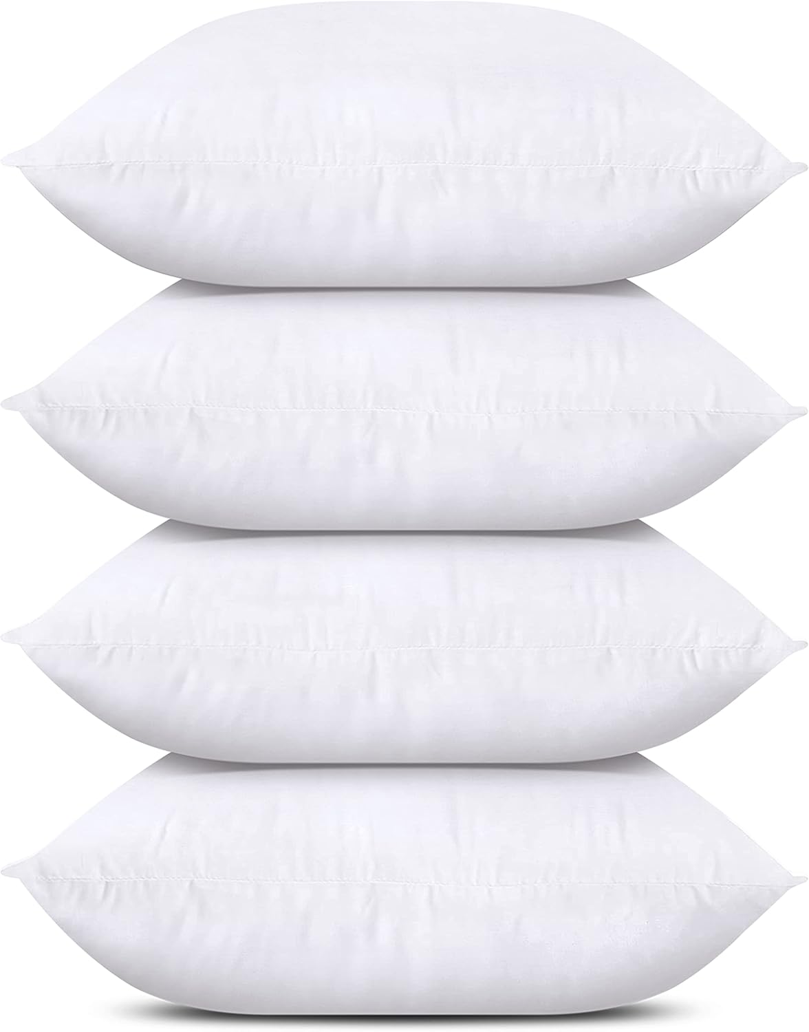 Utopia Bedding Throw Pillows – Set of 4 White 18x18 Decorative Pillow Inserts for Sofa, Bed & Couch